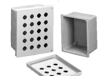 Hammond Manufacturing Enclosures PJ664P4 - Pushbutton Enclosure, 4-Hole, 22mm, Gray (PJ664P4)