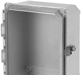 Hammond Manufacturing Enclosures PJU1084L - ENCLOSURE, 10X8X4 SOLID SNAP LATCH W/ MTG FEET (PJU1084L)
