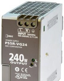 IDEC Power Supplies PS5R-VG24 - Power Supply, 24VDC, 10A, 1Ph, 240W (PS5R-VG24)