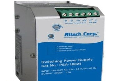Altech Power Supplies PSA-18024 - PowerSupply, 24VDC, 7.5A, 1Ph, 180W, 115-230VAC (PSA-18024)