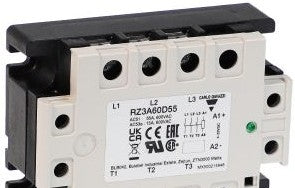 Carlo Gavazzi Relays RZ3A60D55 - Solid State Relay, 55A, 575V, 3Ph, Ctrl: (RZ3A60D55)