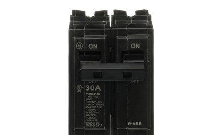 GE Circuit Breakers THQL2130 - Q Line circuit breakers are one-inch wide per (THQL2130)