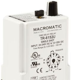 Macromatic Relays TR-6152U - Single Shot Timer, 24-240AC/12-125DC DPDT 10A (TR-6152U)
