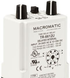 Macromatic Relays TR-6612U - Delayed Interval Timer, 24-240VAC/ 12-125VDC (TR-6612U)