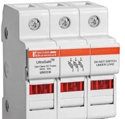 Mersen Fuseblocks & Holders USCC3I - Fuse Holder UltraSafe 600VAC 600VDC Class CC 30A (USCC3I)