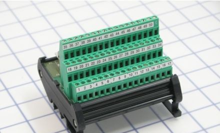 ASI-Automation Systems Interconnect DIN Rail Interface Modules XCPD50M - 50 Pin D-Sub Male Interface Module To 3 Level (XCPD50M)