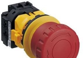 IDEC Switches XN1E-BV412MR - PLTR/Push-Pull Pushbutton, Red, 40mm Mush (XN1E-BV412MR)